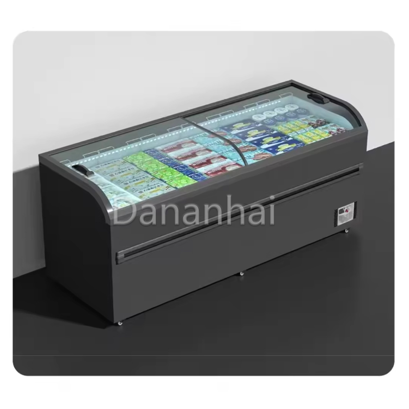 Commercial Chest Freezer - Congelador comercial Island con vitrina de